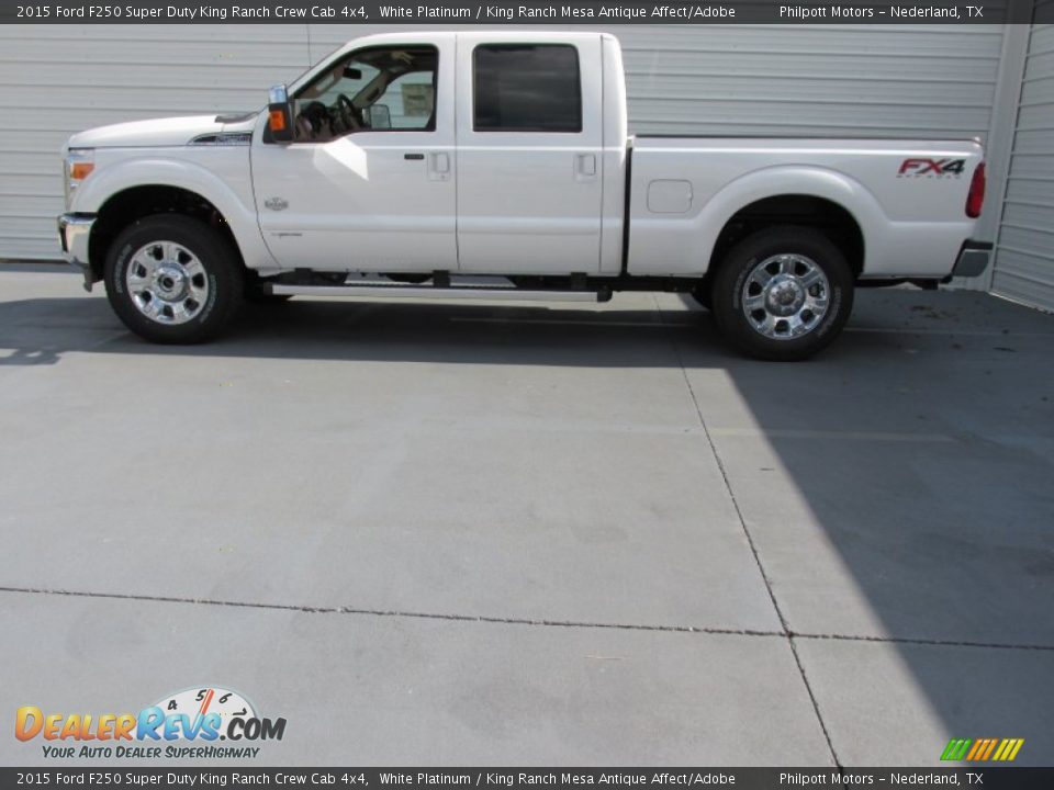 2015 Ford F250 Super Duty King Ranch Crew Cab 4x4 White Platinum / King Ranch Mesa Antique Affect/Adobe Photo #6