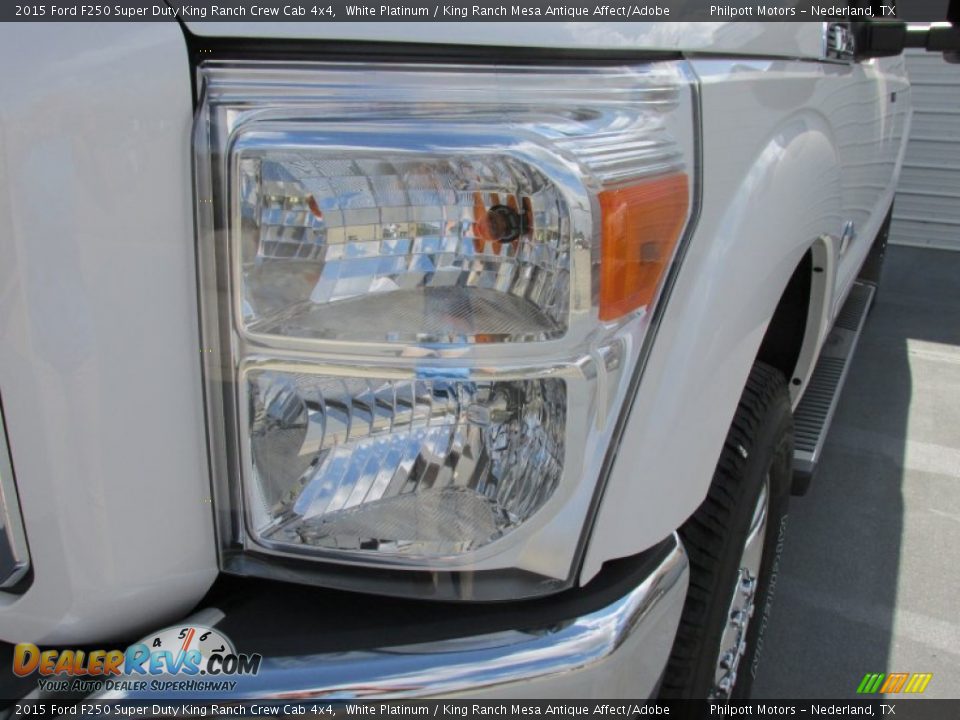 2015 Ford F250 Super Duty King Ranch Crew Cab 4x4 White Platinum / King Ranch Mesa Antique Affect/Adobe Photo #9