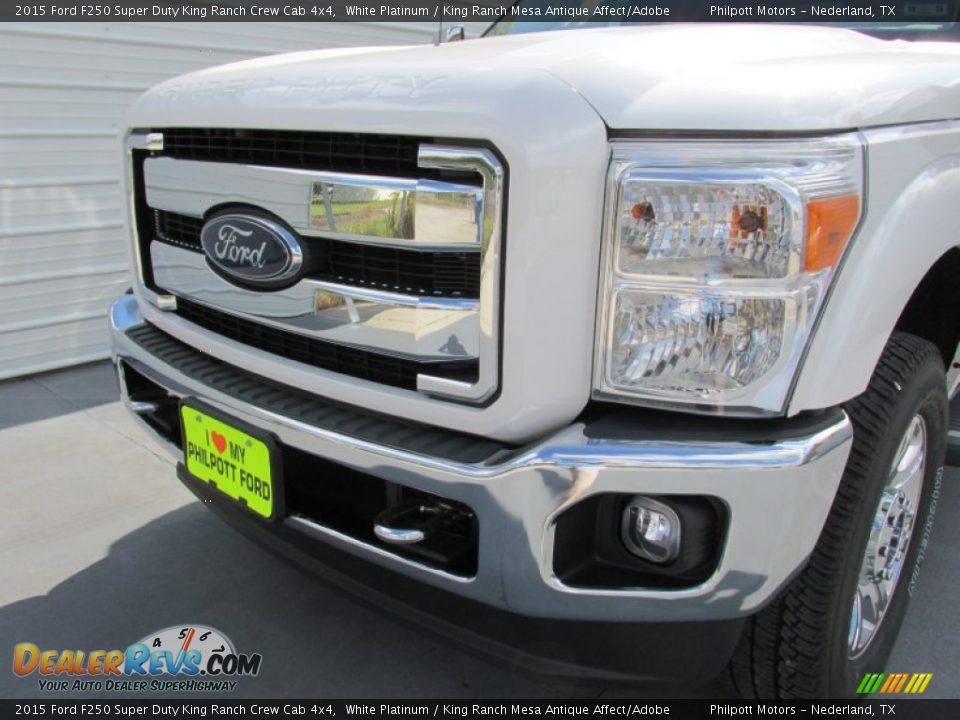 2015 Ford F250 Super Duty King Ranch Crew Cab 4x4 White Platinum / King Ranch Mesa Antique Affect/Adobe Photo #10