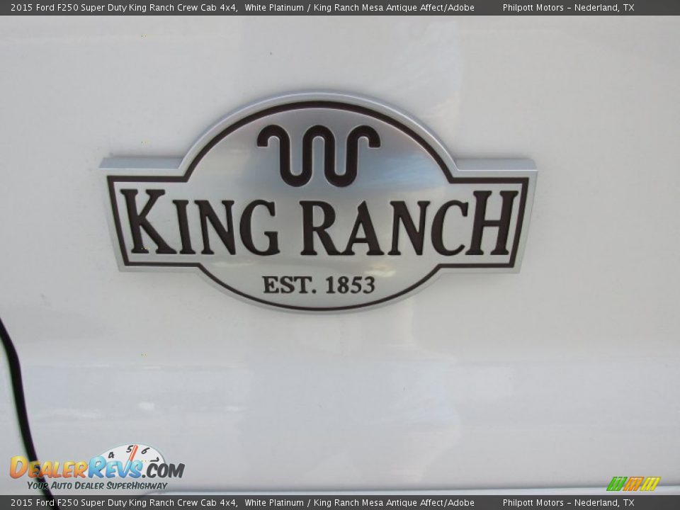 2015 Ford F250 Super Duty King Ranch Crew Cab 4x4 White Platinum / King Ranch Mesa Antique Affect/Adobe Photo #15