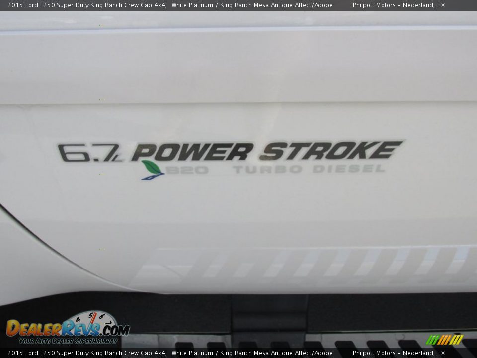 2015 Ford F250 Super Duty King Ranch Crew Cab 4x4 White Platinum / King Ranch Mesa Antique Affect/Adobe Photo #16