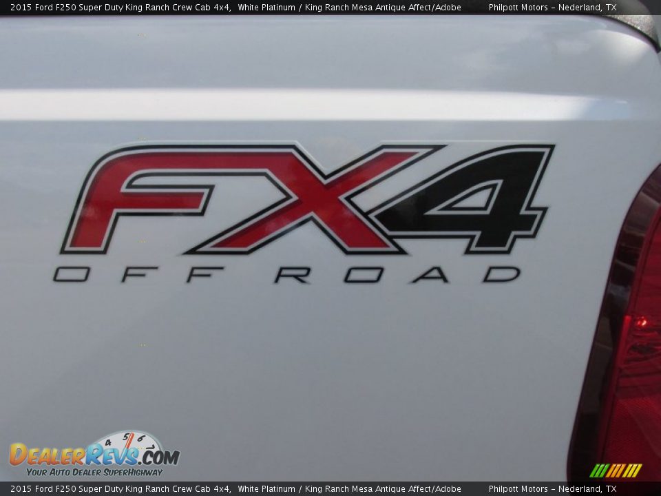 2015 Ford F250 Super Duty King Ranch Crew Cab 4x4 White Platinum / King Ranch Mesa Antique Affect/Adobe Photo #19