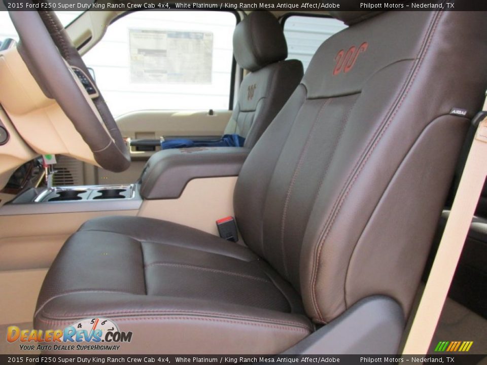 2015 Ford F250 Super Duty King Ranch Crew Cab 4x4 White Platinum / King Ranch Mesa Antique Affect/Adobe Photo #28