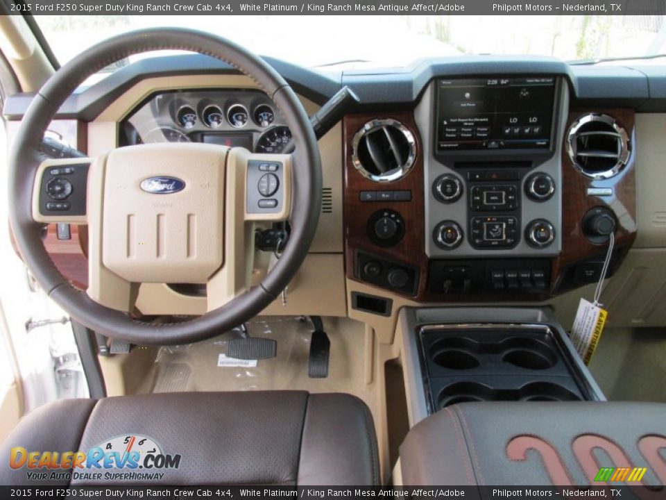 2015 Ford F250 Super Duty King Ranch Crew Cab 4x4 White Platinum / King Ranch Mesa Antique Affect/Adobe Photo #31