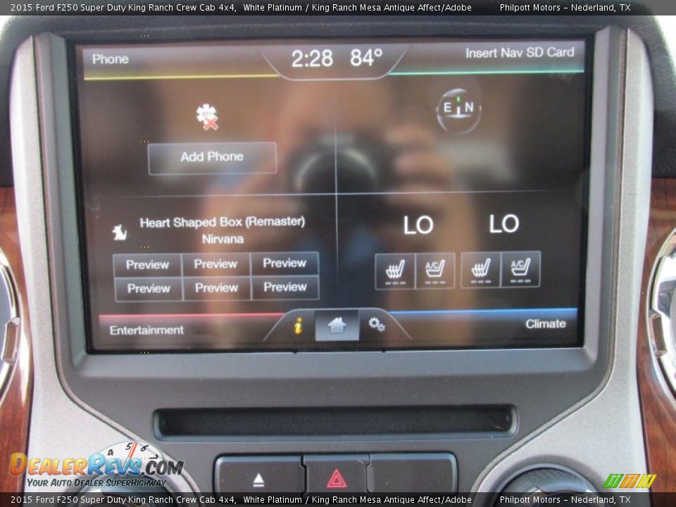 2015 Ford F250 Super Duty King Ranch Crew Cab 4x4 White Platinum / King Ranch Mesa Antique Affect/Adobe Photo #33