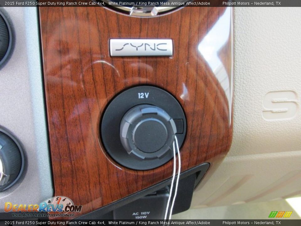 2015 Ford F250 Super Duty King Ranch Crew Cab 4x4 White Platinum / King Ranch Mesa Antique Affect/Adobe Photo #36