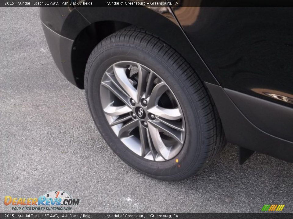 2015 Hyundai Tucson SE AWD Ash Black / Beige Photo #3