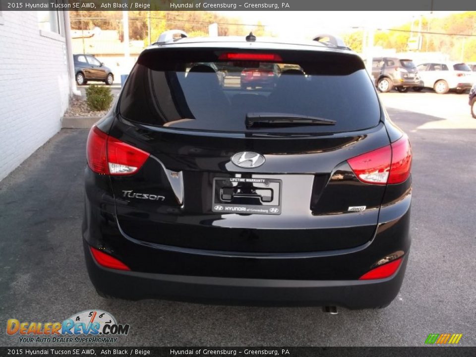 2015 Hyundai Tucson SE AWD Ash Black / Beige Photo #6