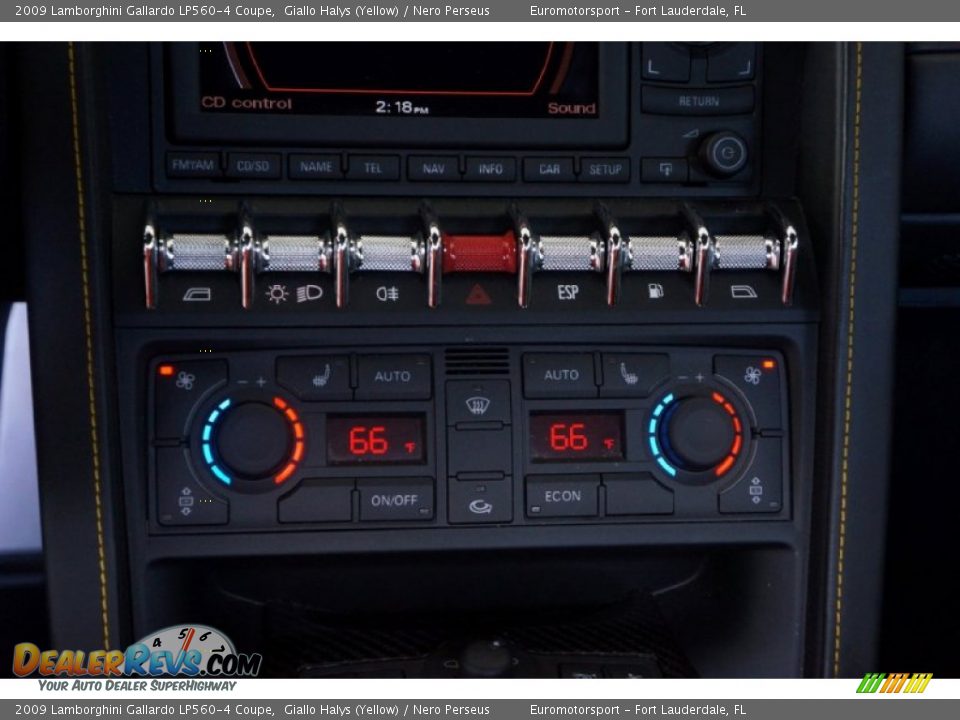 Controls of 2009 Lamborghini Gallardo LP560-4 Coupe Photo #65