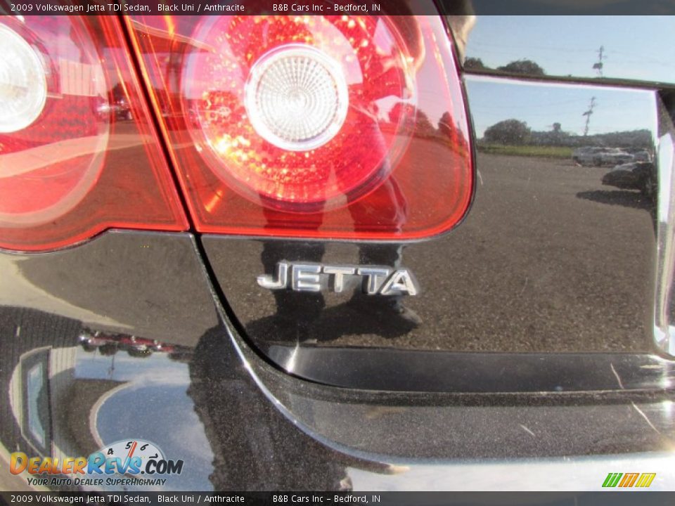 2009 Volkswagen Jetta TDI Sedan Black Uni / Anthracite Photo #10