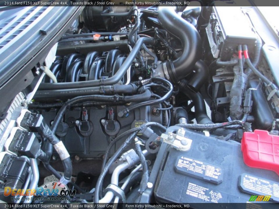 2014 Ford F150 XLT SuperCrew 4x4 Tuxedo Black / Steel Grey Photo #31