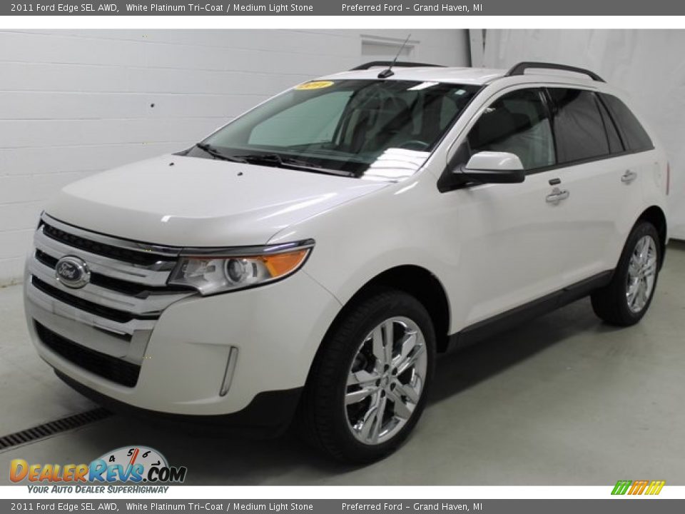 2011 Ford Edge SEL AWD White Platinum Tri-Coat / Medium Light Stone Photo #5