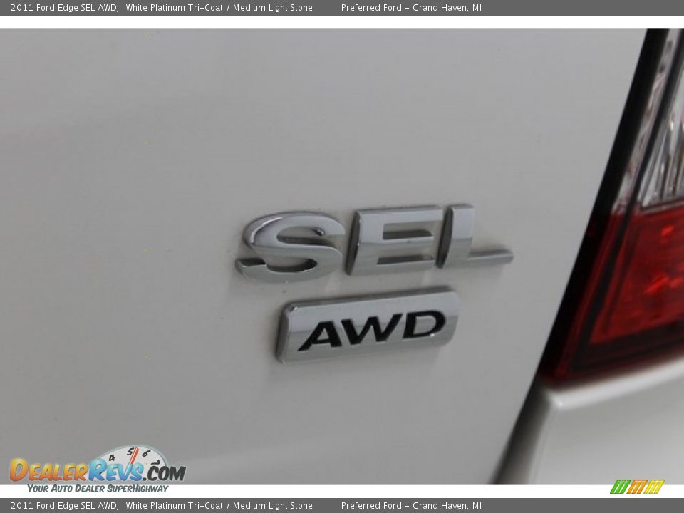 2011 Ford Edge SEL AWD White Platinum Tri-Coat / Medium Light Stone Photo #9