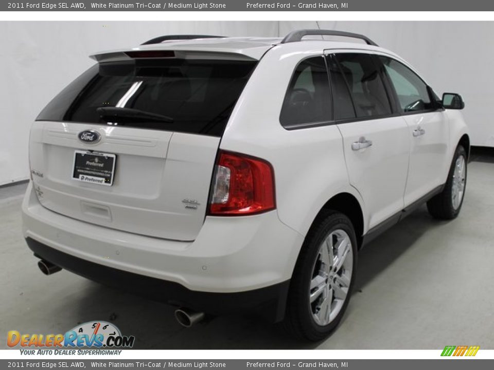 2011 Ford Edge SEL AWD White Platinum Tri-Coat / Medium Light Stone Photo #11