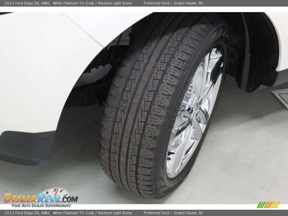 2011 Ford Edge SEL AWD White Platinum Tri-Coat / Medium Light Stone Photo #14