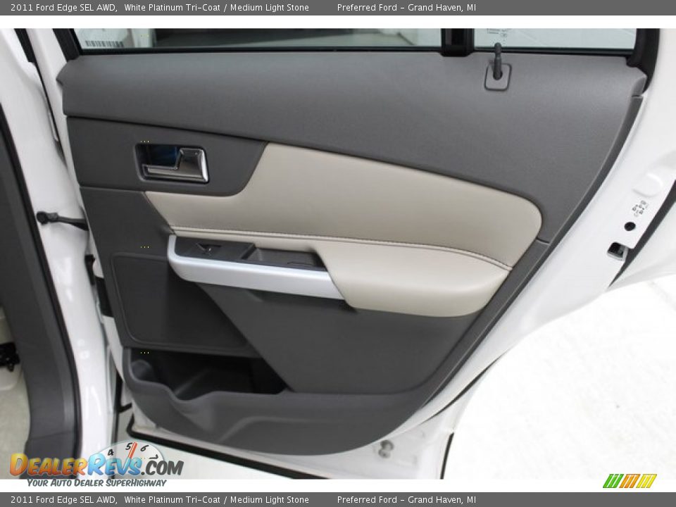 2011 Ford Edge SEL AWD White Platinum Tri-Coat / Medium Light Stone Photo #23