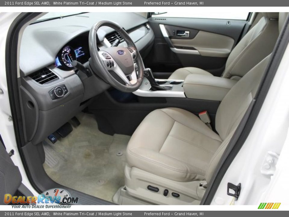 2011 Ford Edge SEL AWD White Platinum Tri-Coat / Medium Light Stone Photo #25