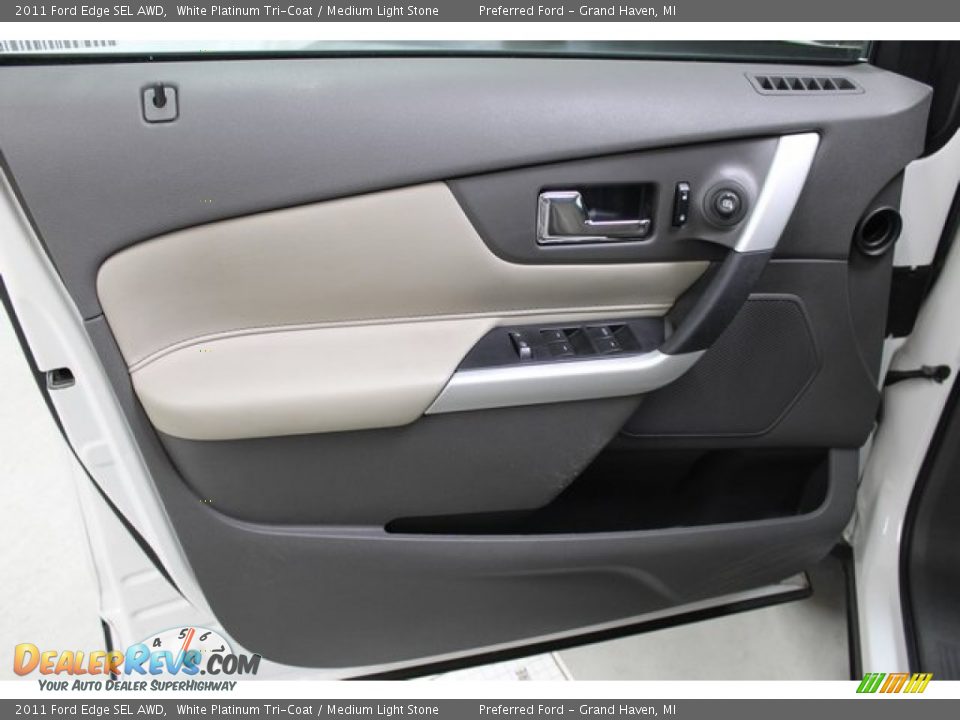 2011 Ford Edge SEL AWD White Platinum Tri-Coat / Medium Light Stone Photo #27