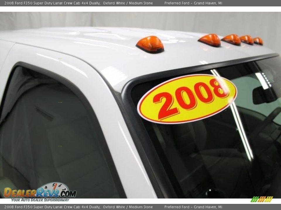 2008 Ford F350 Super Duty Lariat Crew Cab 4x4 Dually Oxford White / Medium Stone Photo #2