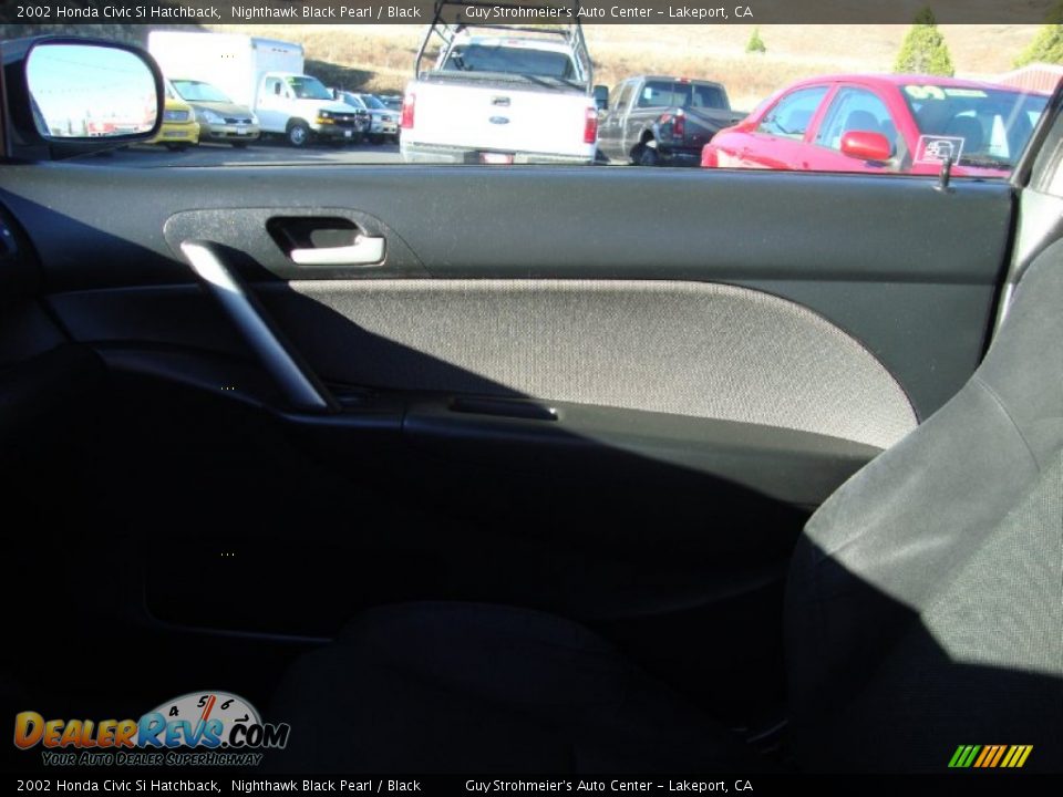 2002 Honda Civic Si Hatchback Nighthawk Black Pearl / Black Photo #16