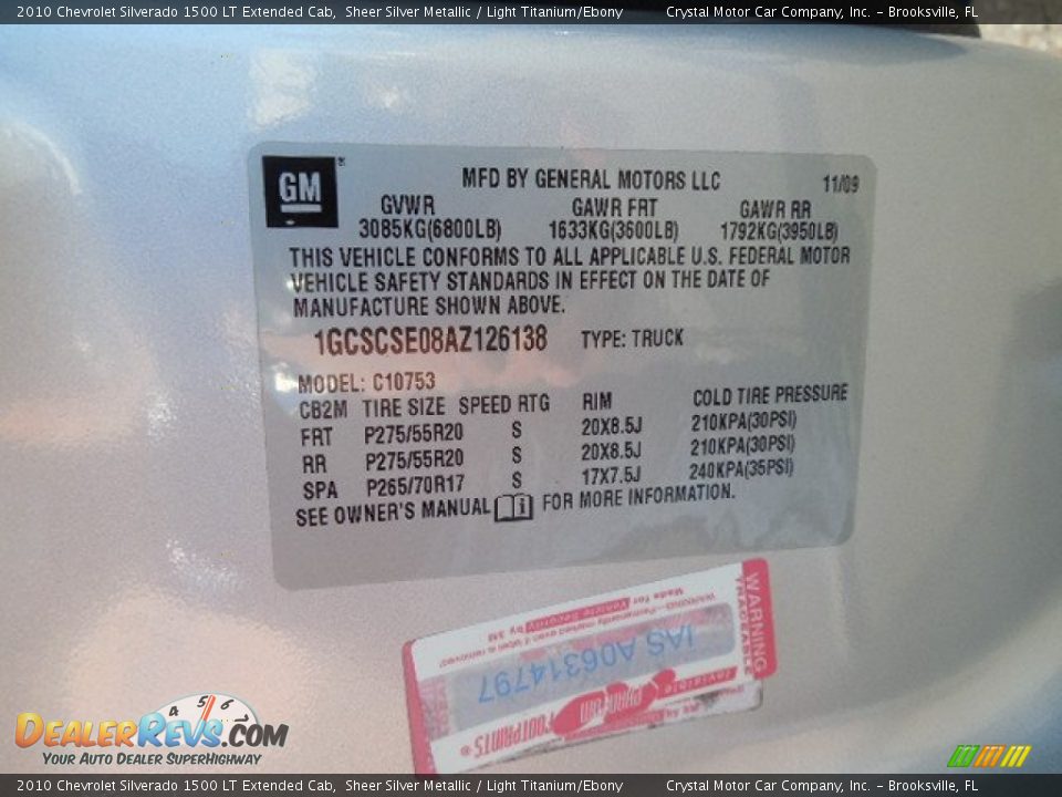 2010 Chevrolet Silverado 1500 LT Extended Cab Sheer Silver Metallic / Light Titanium/Ebony Photo #22