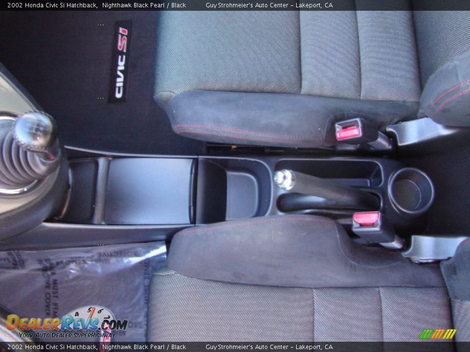 2002 Honda Civic Si Hatchback Nighthawk Black Pearl / Black Photo #18
