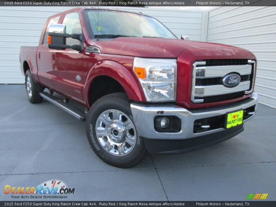 2015 Ford F250 Super Duty King Ranch Crew Cab 4x4 Ruby Red / King Ranch Mesa Antique Affect/Adobe Photo #1