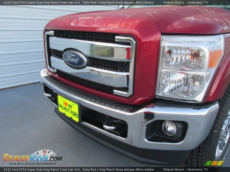2015 Ford F250 Super Duty King Ranch Crew Cab 4x4 Ruby Red / King Ranch Mesa Antique Affect/Adobe Photo #10