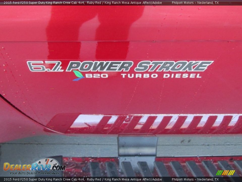 2015 Ford F250 Super Duty King Ranch Crew Cab 4x4 Ruby Red / King Ranch Mesa Antique Affect/Adobe Photo #16
