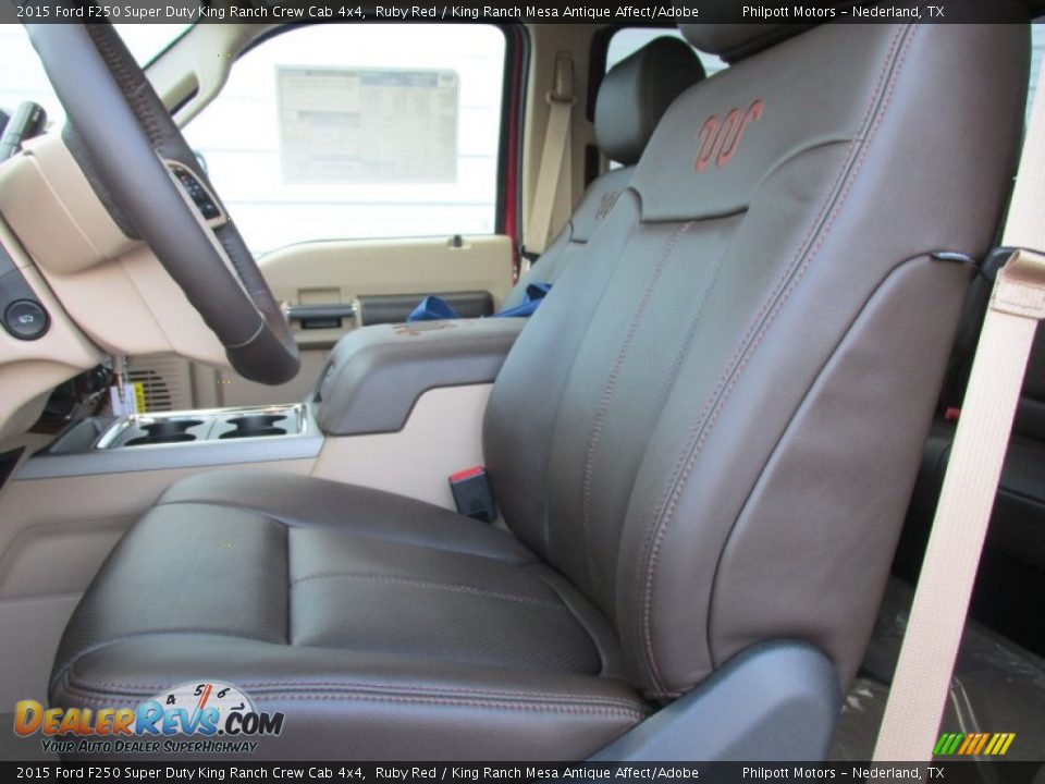 2015 Ford F250 Super Duty King Ranch Crew Cab 4x4 Ruby Red / King Ranch Mesa Antique Affect/Adobe Photo #27