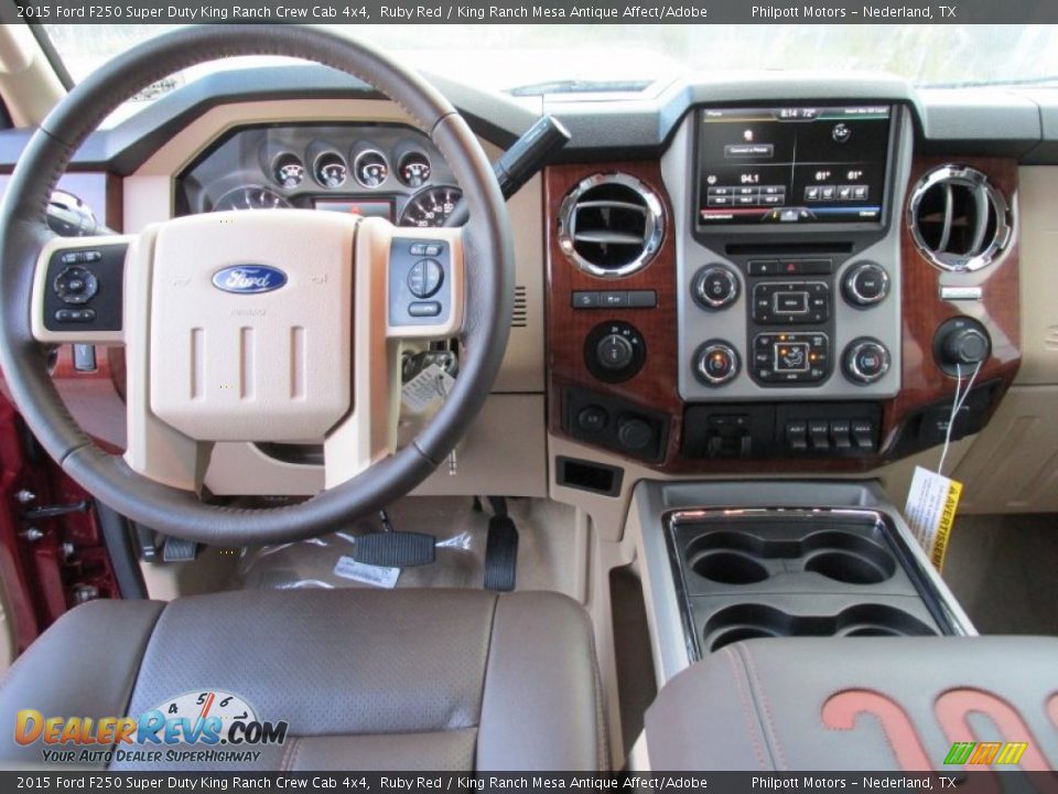 2015 Ford F250 Super Duty King Ranch Crew Cab 4x4 Ruby Red / King Ranch Mesa Antique Affect/Adobe Photo #29