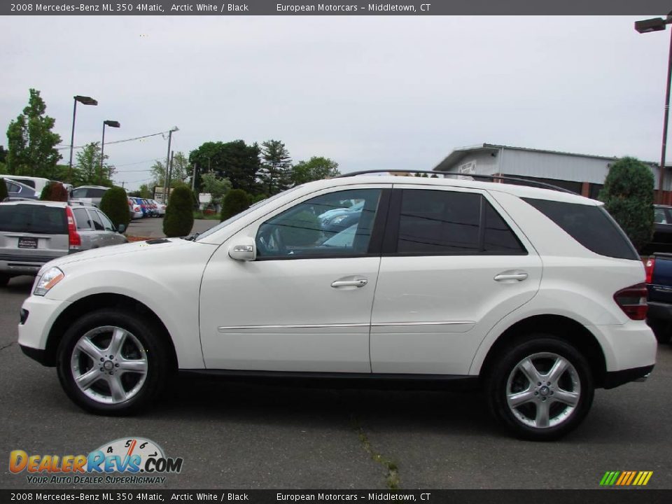 2008 Mercedes-Benz ML 350 4Matic Arctic White / Black Photo #2
