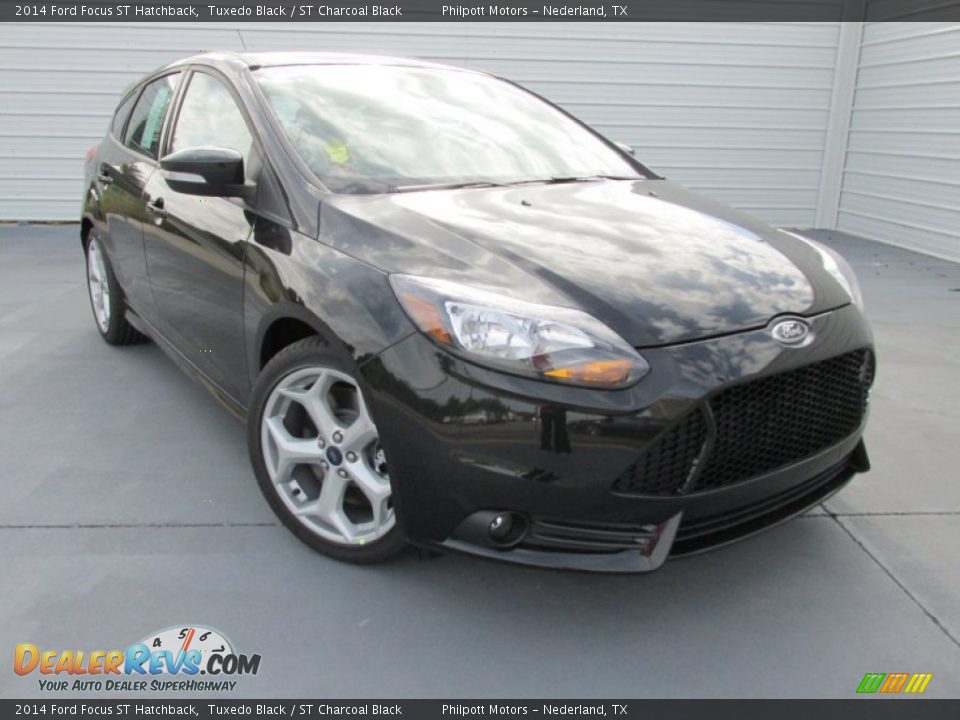 2014 Ford Focus ST Hatchback Tuxedo Black / ST Charcoal Black Photo #1