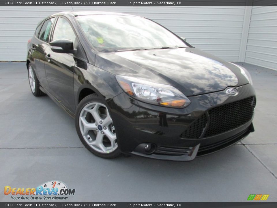 2014 Ford Focus ST Hatchback Tuxedo Black / ST Charcoal Black Photo #2
