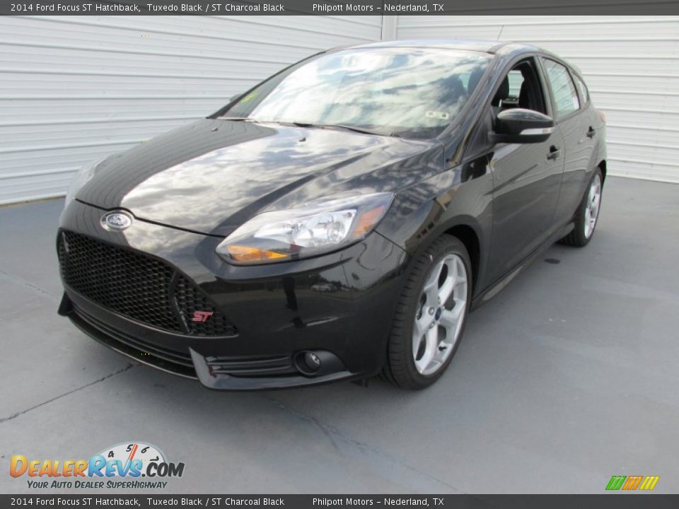 2014 Ford Focus ST Hatchback Tuxedo Black / ST Charcoal Black Photo #7