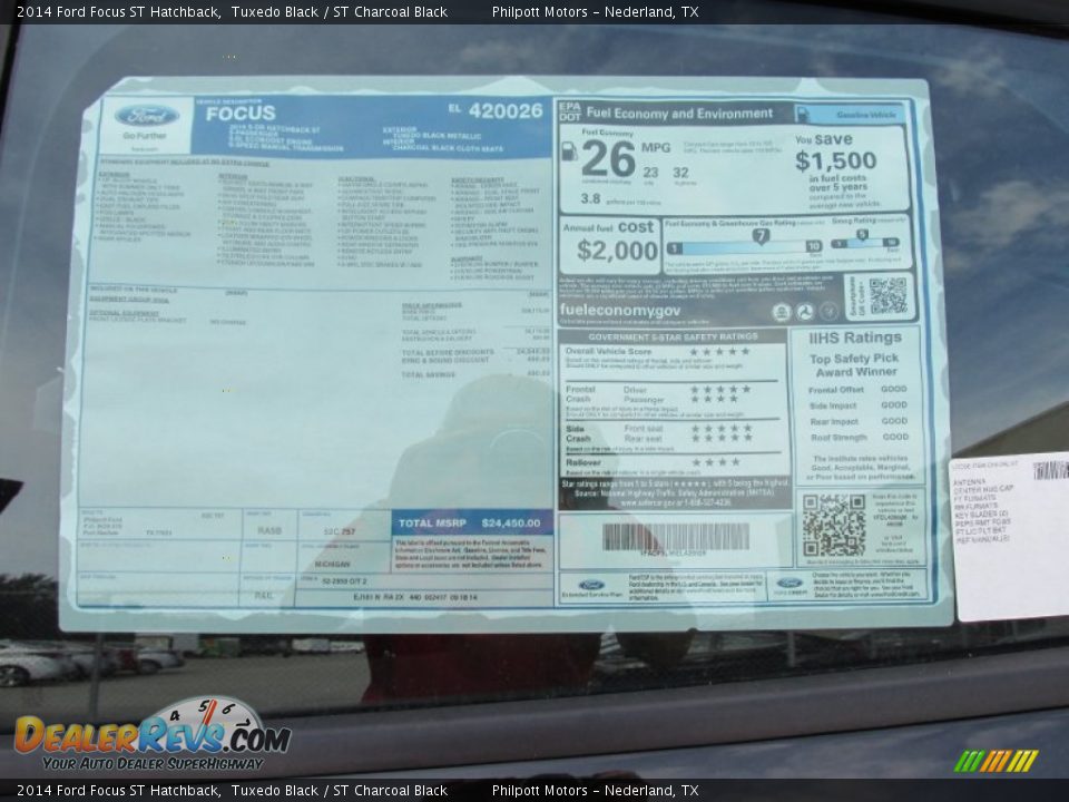 2014 Ford Focus ST Hatchback Tuxedo Black / ST Charcoal Black Photo #34