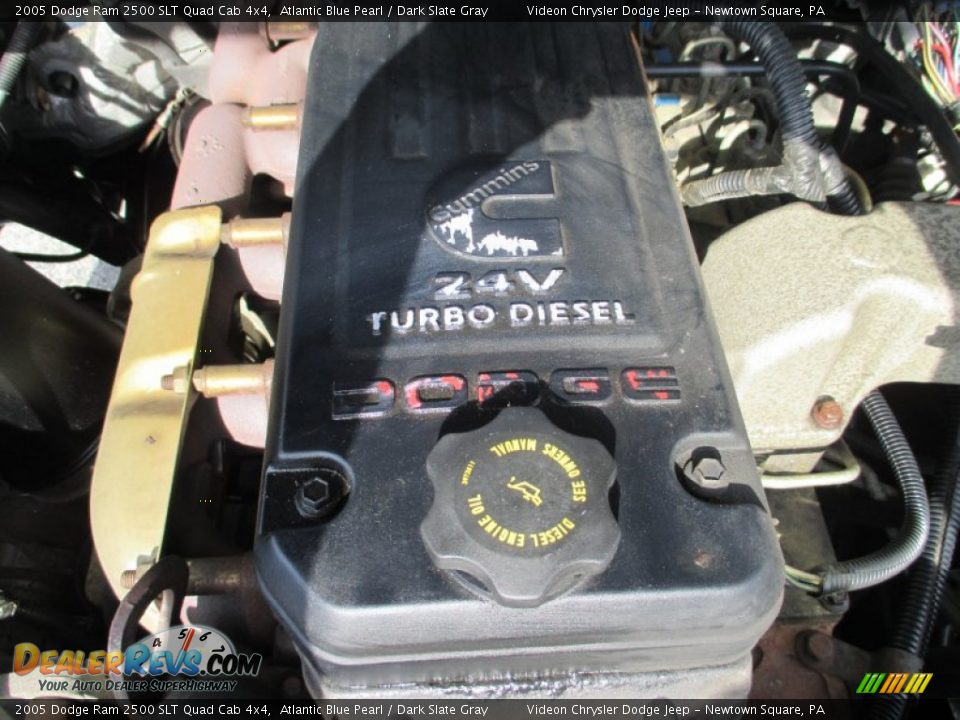 2005 Dodge Ram 2500 SLT Quad Cab 4x4 Atlantic Blue Pearl / Dark Slate Gray Photo #8