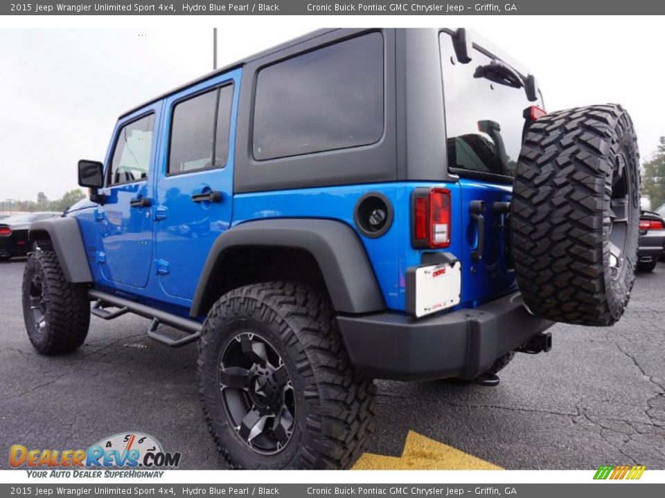 2015 Jeep Wrangler Unlimited Sport 4x4 Hydro Blue Pearl / Black Photo #5