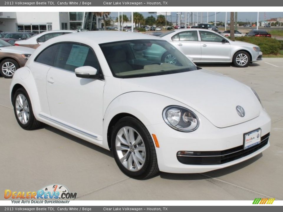 2013 Volkswagen Beetle TDI Candy White / Beige Photo #2