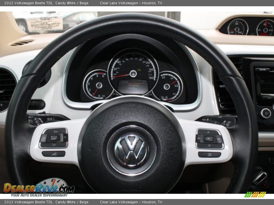 2013 Volkswagen Beetle TDI Candy White / Beige Photo #26