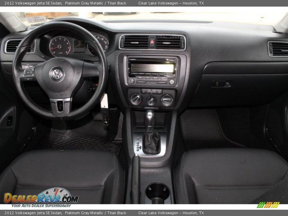 2012 Volkswagen Jetta SE Sedan Platinum Gray Metallic / Titan Black Photo #26