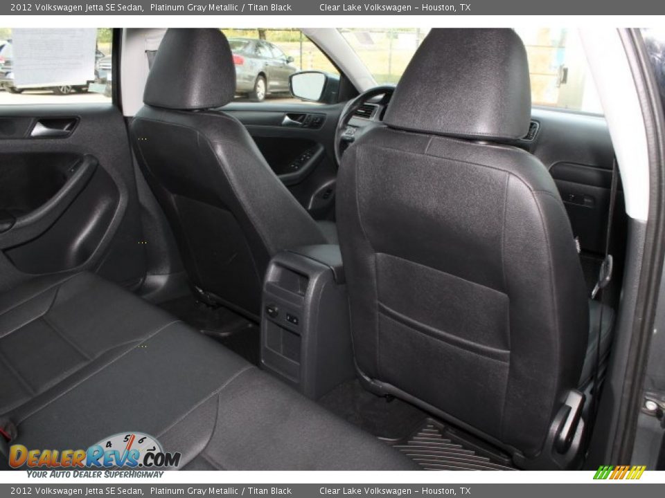 2012 Volkswagen Jetta SE Sedan Platinum Gray Metallic / Titan Black Photo #34