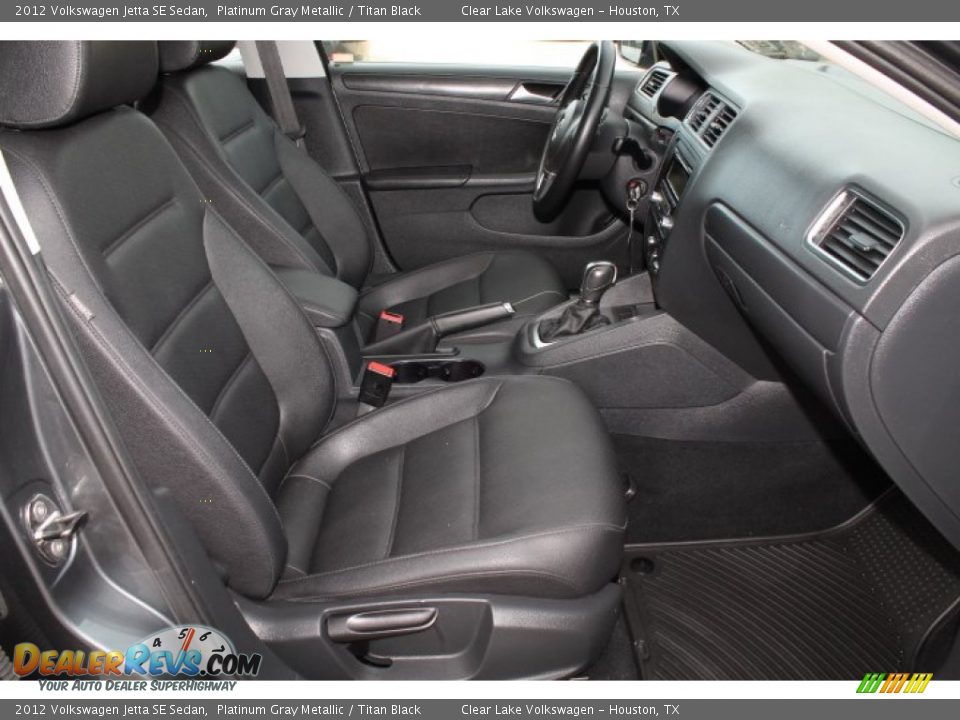 2012 Volkswagen Jetta SE Sedan Platinum Gray Metallic / Titan Black Photo #36