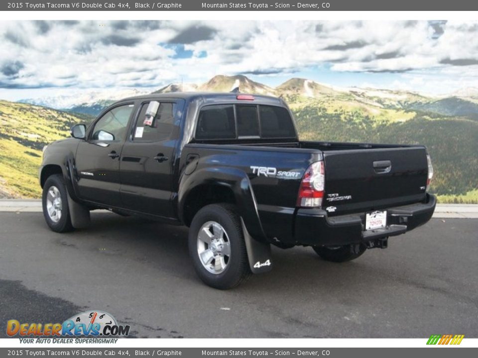 2015 Toyota Tacoma V6 Double Cab 4x4 Black / Graphite Photo #3
