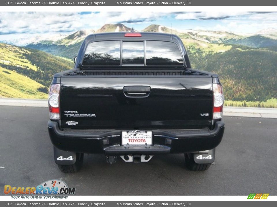2015 Toyota Tacoma V6 Double Cab 4x4 Black / Graphite Photo #4