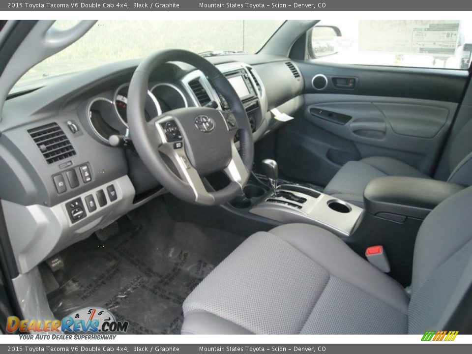 2015 Toyota Tacoma V6 Double Cab 4x4 Black / Graphite Photo #5