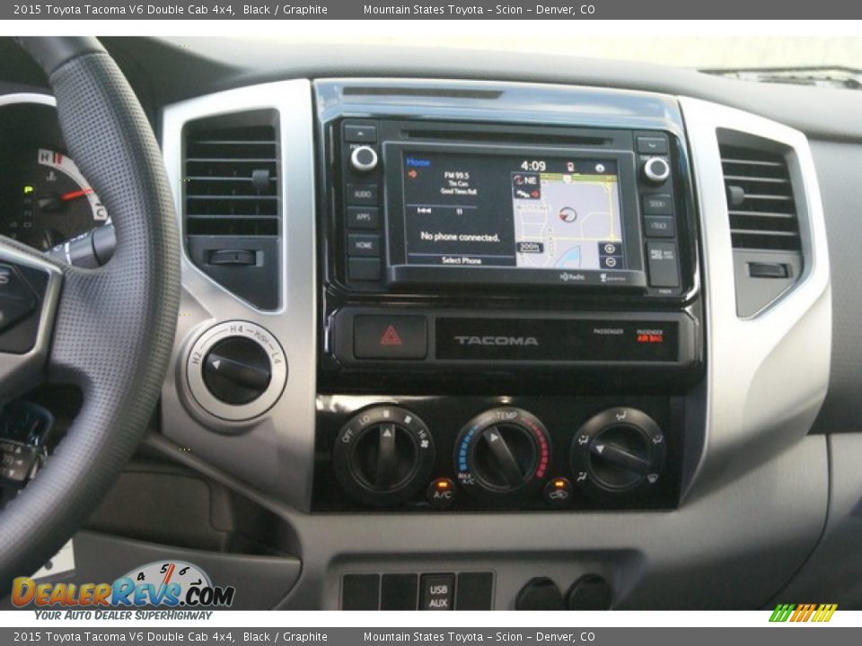 2015 Toyota Tacoma V6 Double Cab 4x4 Black / Graphite Photo #6