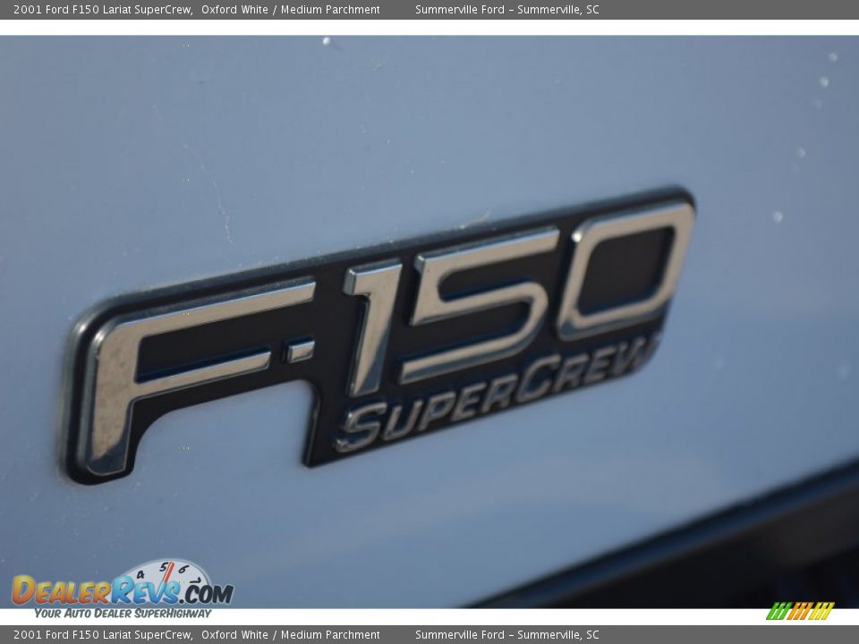 2001 Ford F150 Lariat SuperCrew Oxford White / Medium Parchment Photo #21