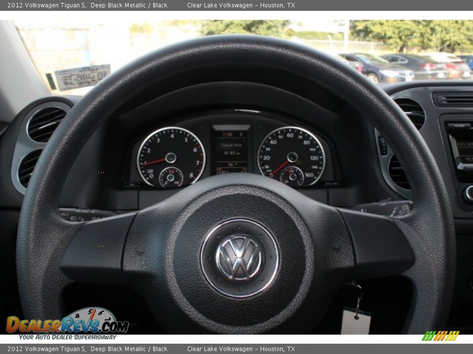 2012 Volkswagen Tiguan S Deep Black Metallic / Black Photo #25