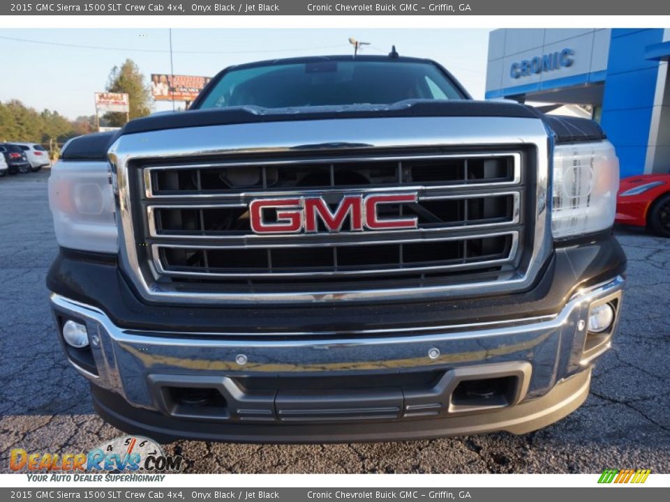 2015 GMC Sierra 1500 SLT Crew Cab 4x4 Onyx Black / Jet Black Photo #2